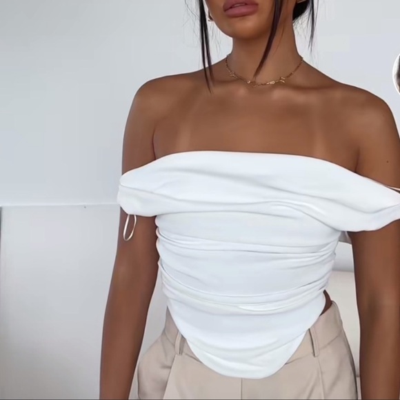 ZARA Draped crop top size M - Picture 2 of 9